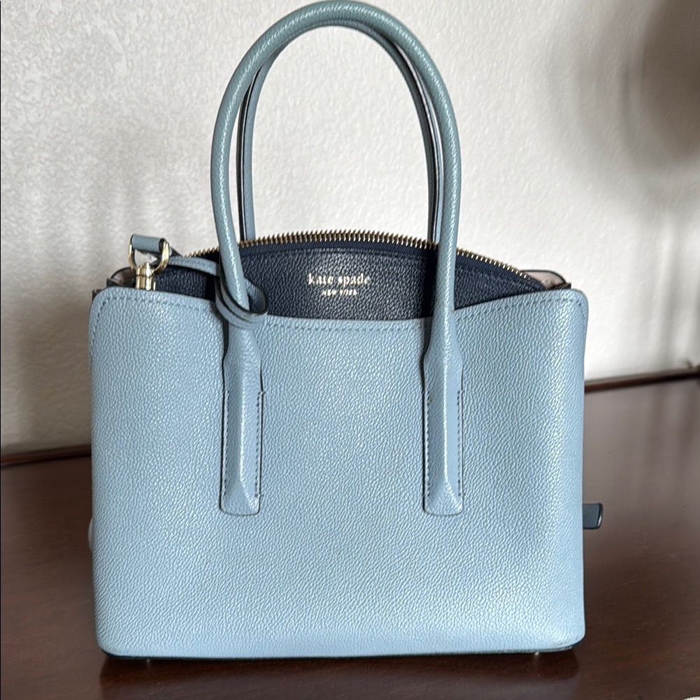 Kate Spade Blue Shoulder Bag With Structured Elegance
